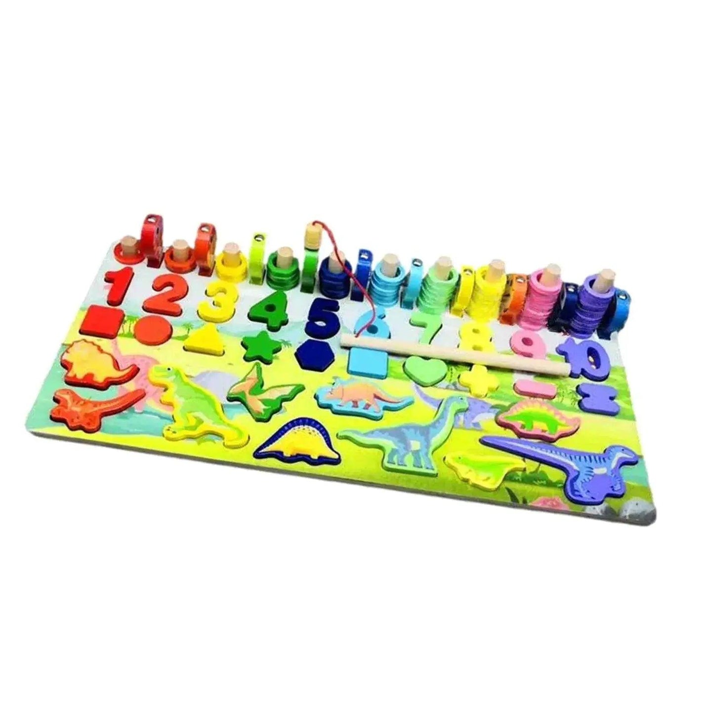  Montessori Math Fishing Board Wooden Learning Toy For Toddlers Ages 1 To 3 Counting Shapes -  ToylandEU™
