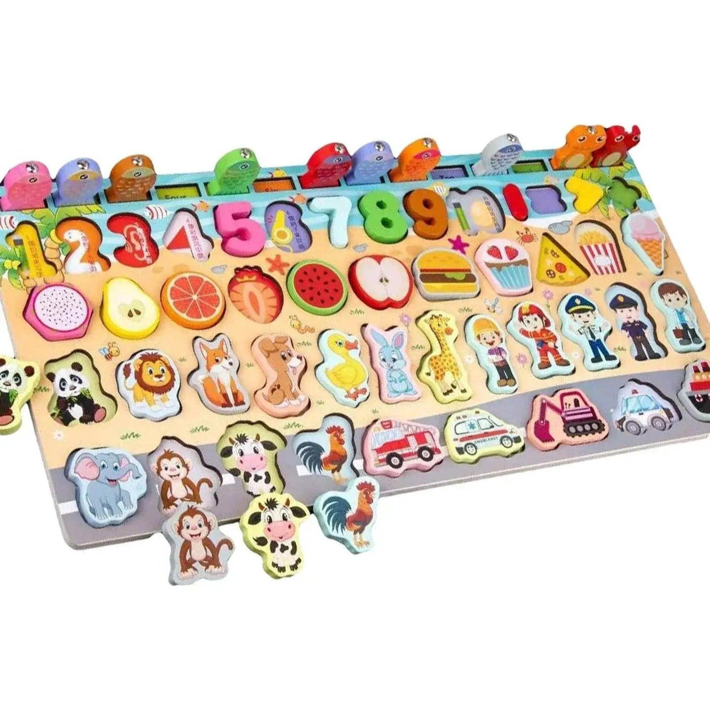  Montessori Math Fishing Board Wooden Learning Toy For Toddlers Ages 1 To 3 Counting Shapes -  ToylandEU™