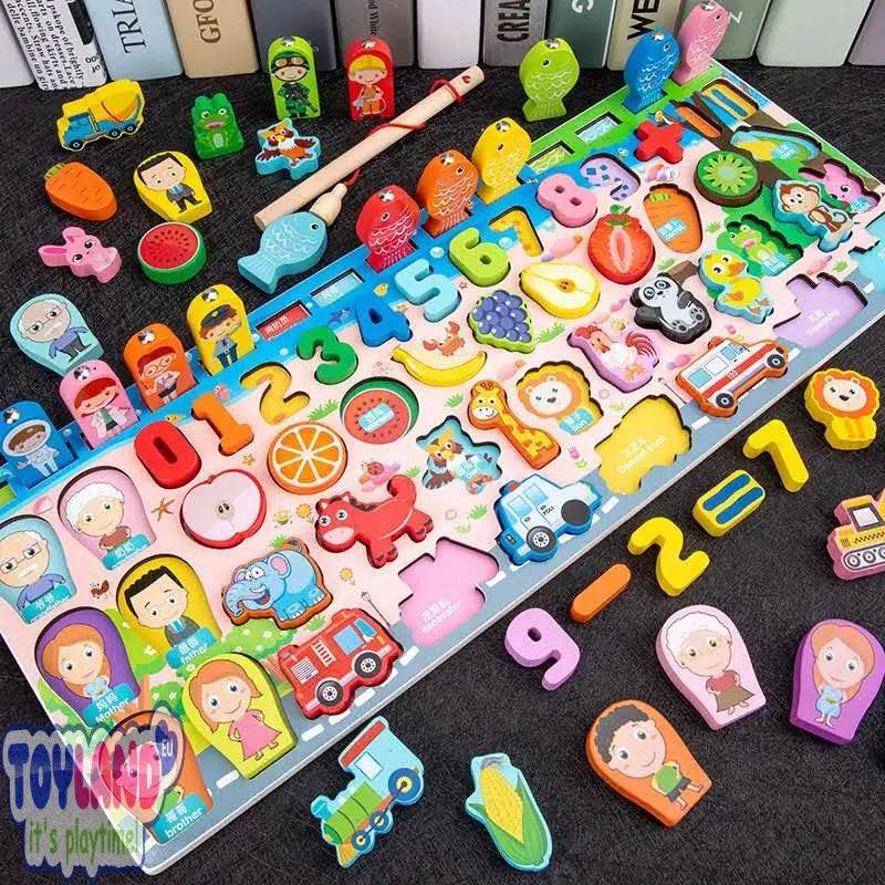 Montessori Math Learning Wooden Toys for Kids 1 Year and Up - ToylandEU