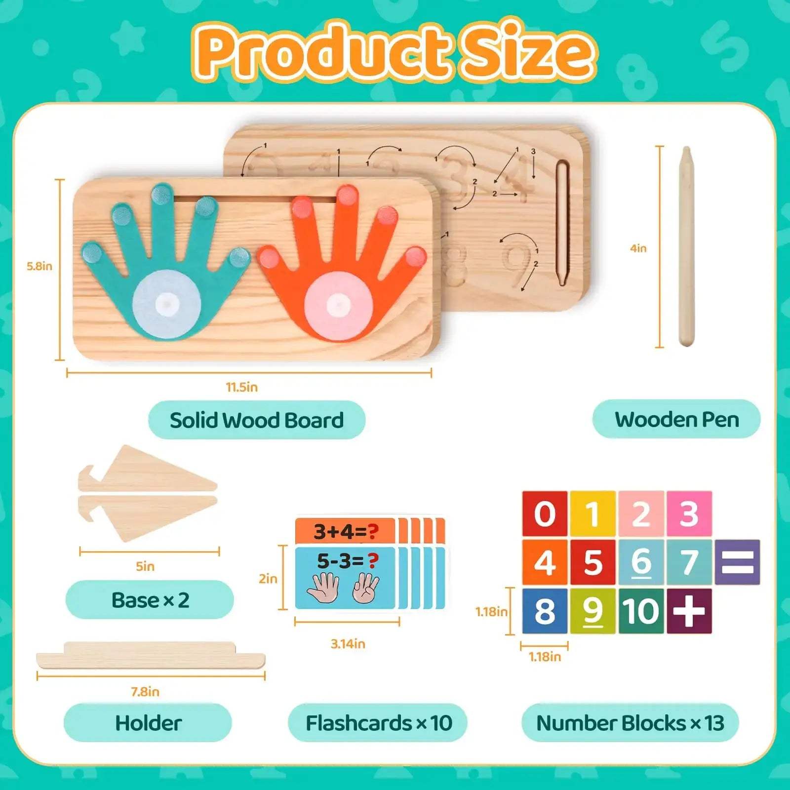 Montessori Math Manipulatives For Toddlers DoubleSided Blocks - ToylandEU