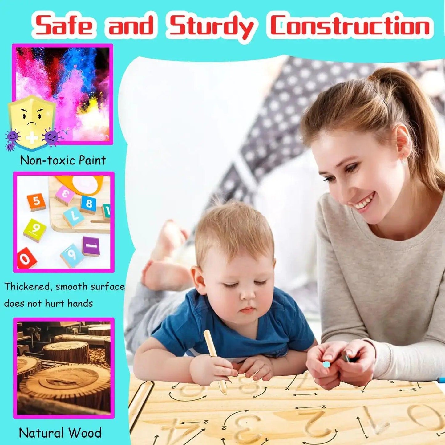  Montessori Math Manipulatives Wooden Blocks -  ToylandEU™