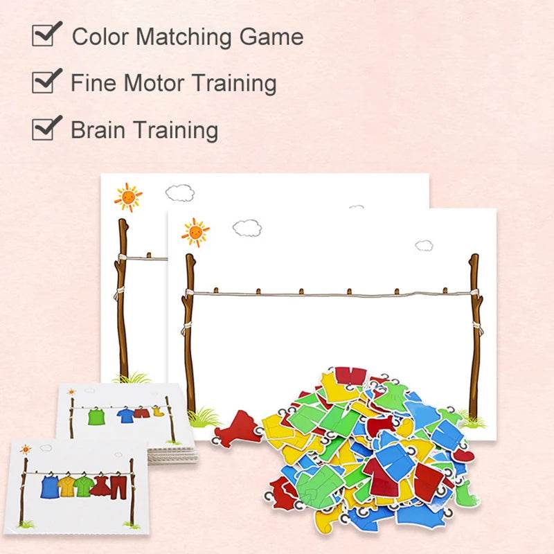 High-Quality Montessori Math Puzzle Game with Colorful Shapes for Children Aged 3 to 6 Years - ToylandEU