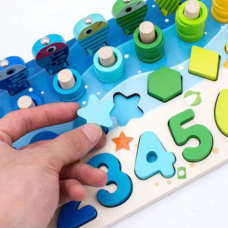 Montessori Math Toys Magnetic Fishing Shape Learning - ToylandEU
