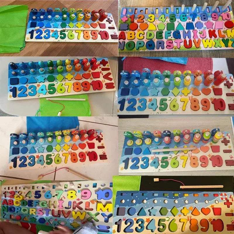 Montessori Math Toys Magnetic Fishing Shape Learning - ToylandEU