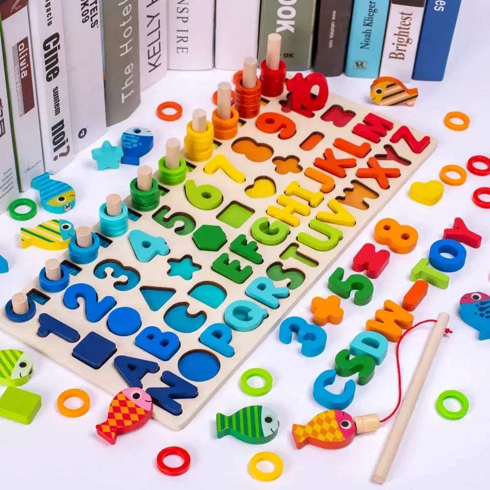 Montessori Math Toys Magnetic Fishing Shape Learning - ToylandEU