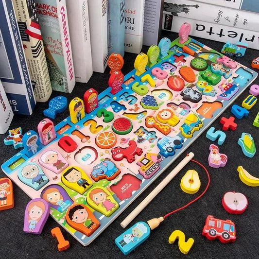 Montessori Math Toys Magnetic Fishing Shapes Learning -  ToylandEU™