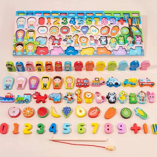  Montessori Math Toys Magnetic Fishing Shapes Learning -  ToylandEU™