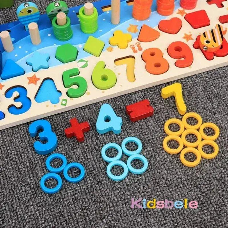  Montessori Math Toys Wooden Puzzle Fishing Game Stem -  ToylandEU™