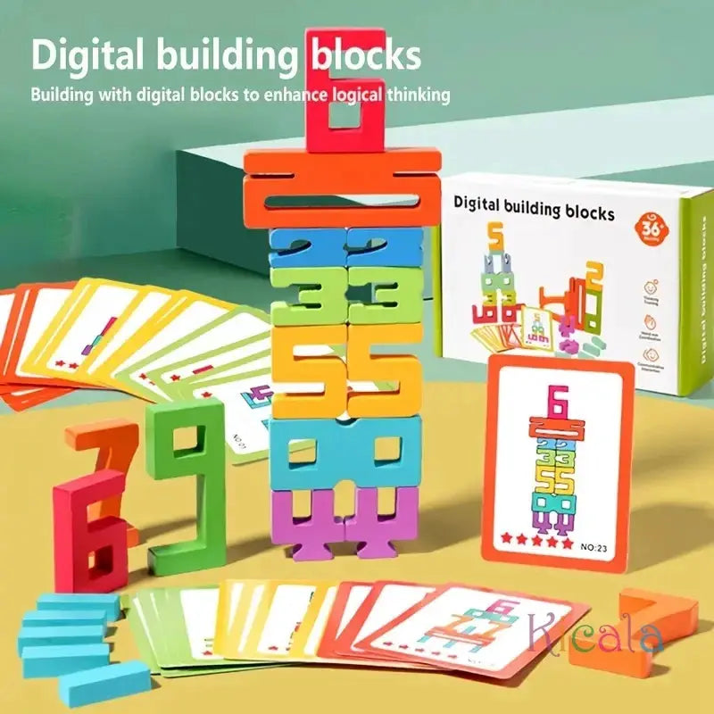 Montessori Math Wooden Number Blocks For Preschool Learning - ToylandEU