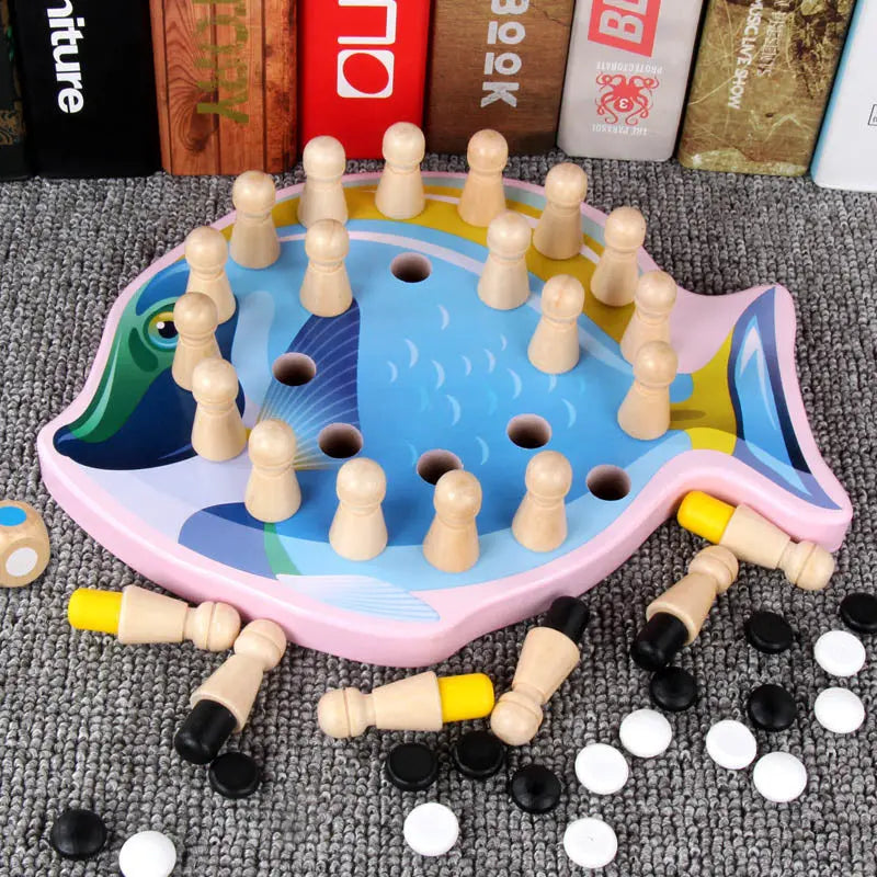 Montessori Memory Match 3D Wooden Puzzle Game for Family Fun and Learning Toyland EU