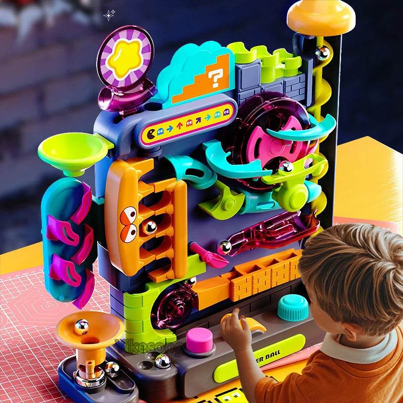 Educational Montessori Toy Multi-Layer Track Adventure Rail Rolling Ball Model for Kids - ToylandEU