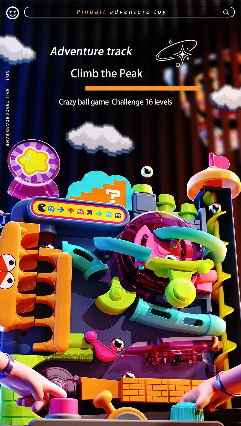 Educational Montessori Toy Multi-Layer Track Adventure Rail Rolling Ball Model for Kids - ToylandEU