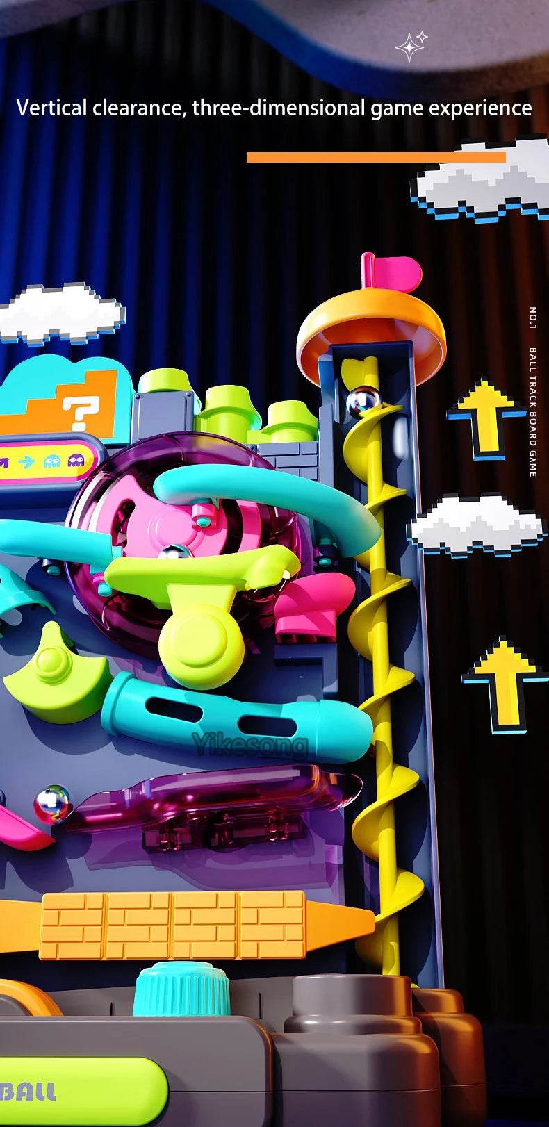 Educational Montessori Toy Multi-Layer Track Adventure Rail Rolling Ball Model for Kids - ToylandEU