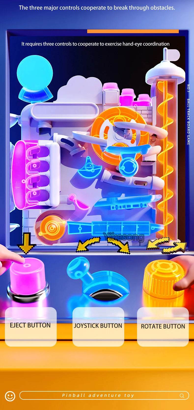 Educational Montessori Toy Multi-Layer Track Adventure Rail Rolling Ball Model for Kids - ToylandEU