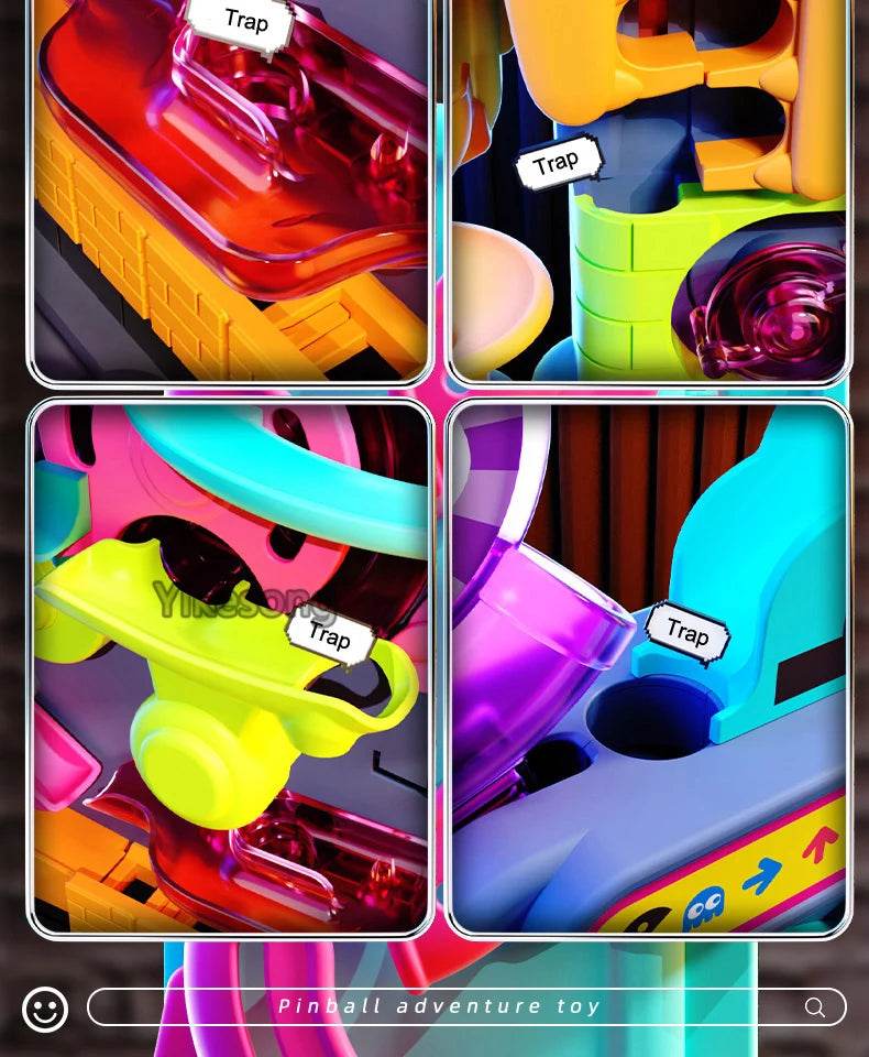 Educational Montessori Toy Multi-Layer Track Adventure Rail Rolling Ball Model for Kids - ToylandEU