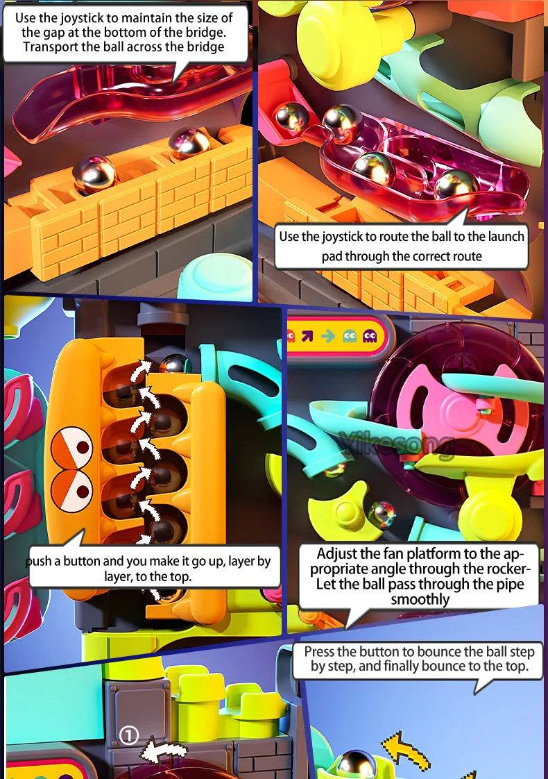 Educational Montessori Toy Multi-Layer Track Adventure Rail Rolling Ball Model for Kids - ToylandEU