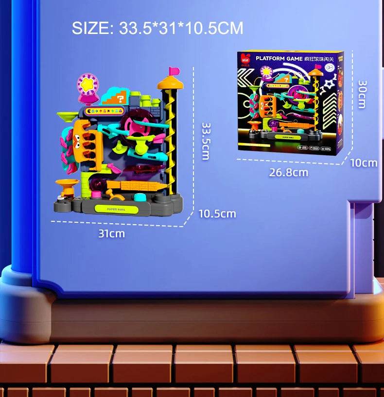 Educational Montessori Toy Multi-Layer Track Adventure Rail Rolling Ball Model for Kids - ToylandEU