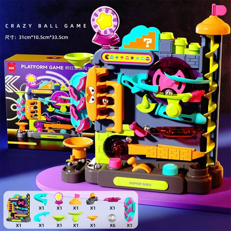 Educational Montessori Toy Multi-Layer Track Adventure Rail Rolling Ball Model for Kids - ToylandEU