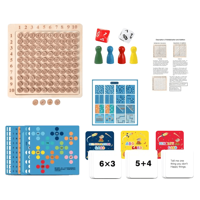 Montessori Multiplication Table Wooden Math Toy For Kids - ToylandEU
