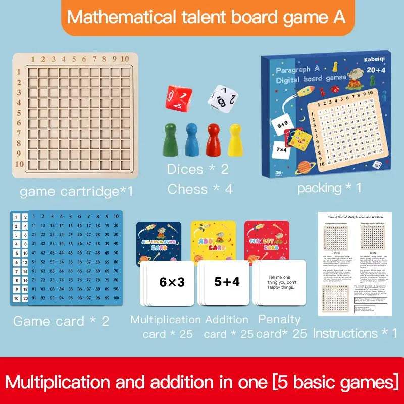 Montessori Multiplication Table Wooden Math Toy For Kids - ToylandEU