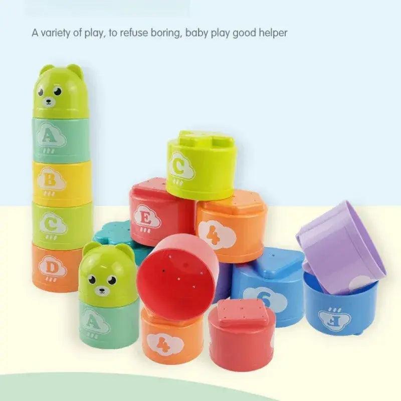  Montessori Number Letters Stacking Cups CE Certified Toy -  ToylandEU™