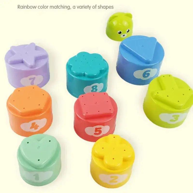  Montessori Number Letters Stacking Cups CE Certified Toy -  ToylandEU™
