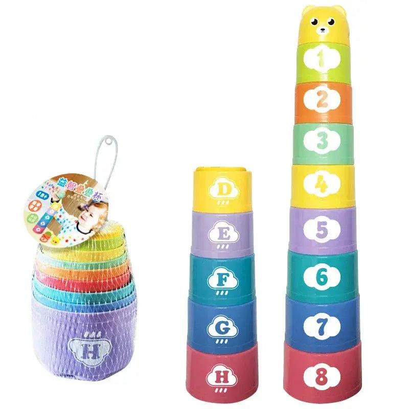  Montessori Number Letters Stacking Cups CE Certified Toy -  ToylandEU™