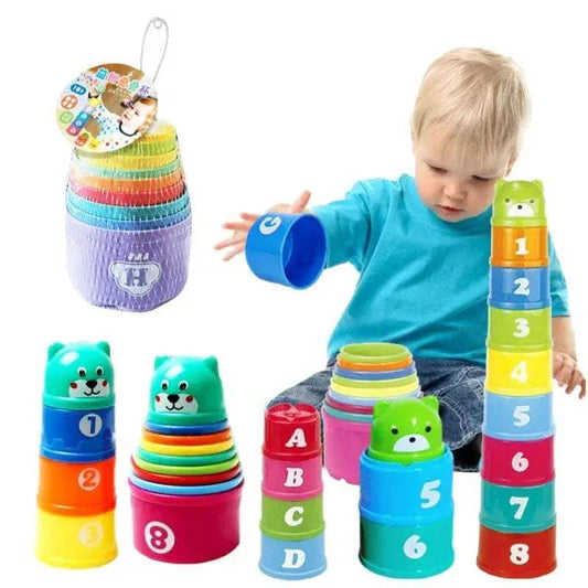  Montessori Number Letters Stacking Cups CE Certified Toy -  ToylandEU™