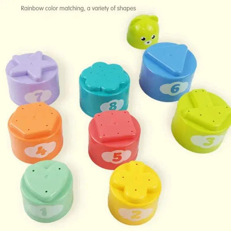 Montessori Number Letters Stacking Cups For Early Learning - ToylandEU