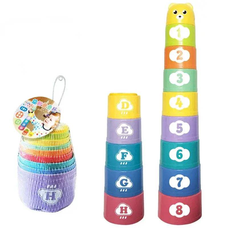 Montessori Number Letters Stacking Cups For Early Learning - ToylandEU