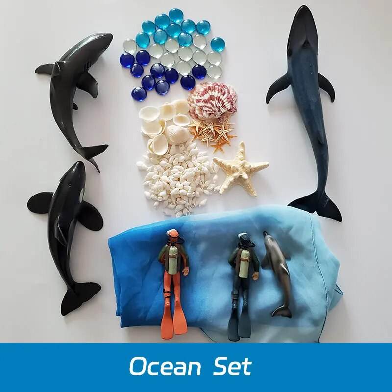 Montessori Ocean & Farm Sensory Play Tray for Kids with Autism - ToylandEU