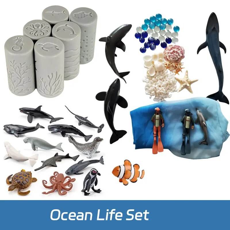 Montessori Ocean & Farm Sensory Play Tray for Kids with Autism - ToylandEU