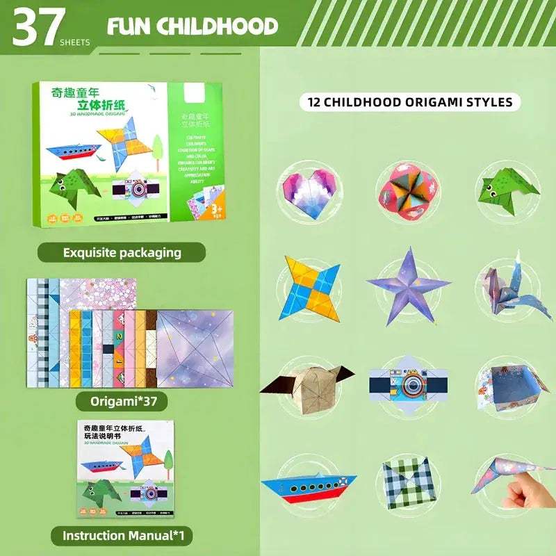 Montessori Origami Paper Kit For Kids DIY STEM Crafts - ToylandEU