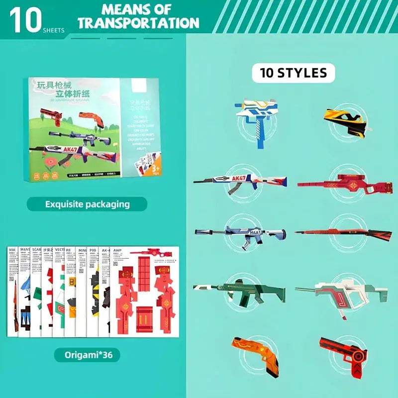 Montessori Origami Paper Kit For Kids DIY STEM Crafts - ToylandEU