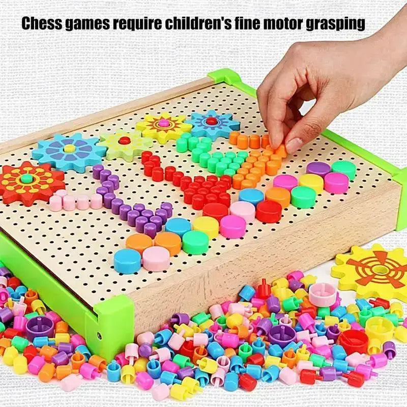  Montessori Pegboard Colorful Mushroom Toy -  ToylandEU™