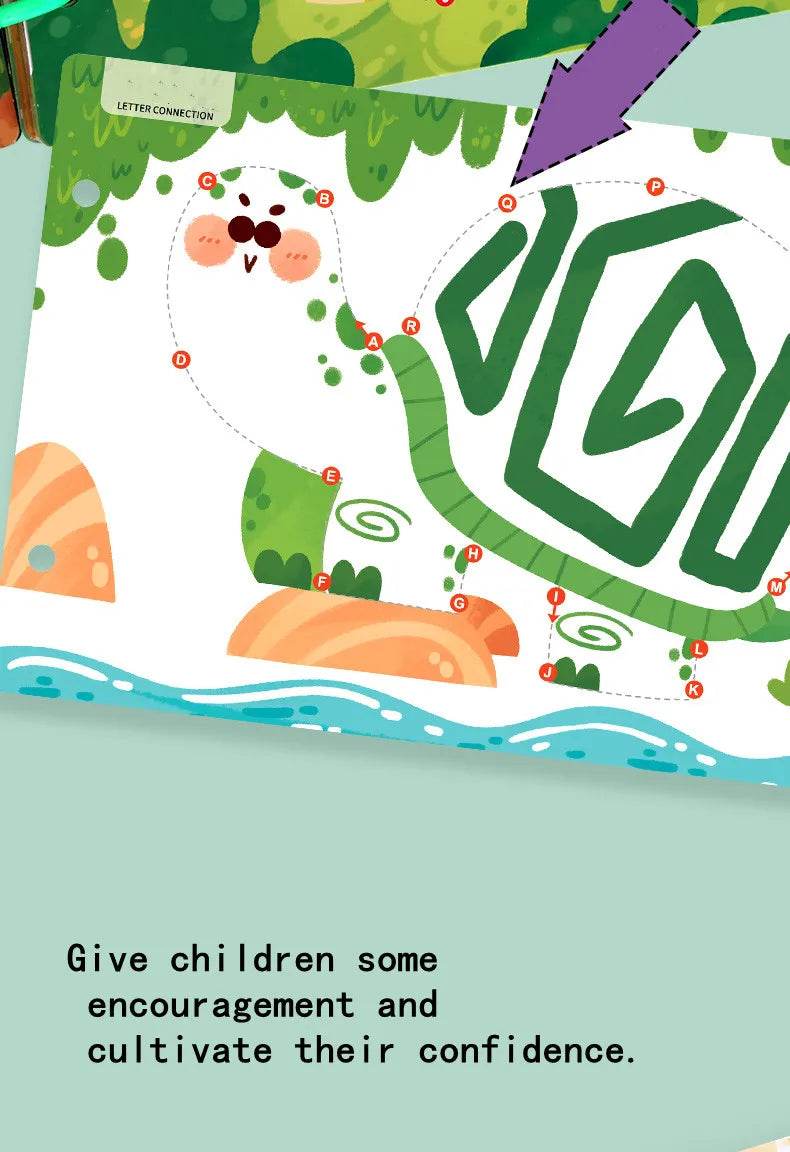 Children Drawing Toy Pen Control Training Color Shape Math Match Game Set Toddler Learning Montessori Educational Activity - ToylandEU