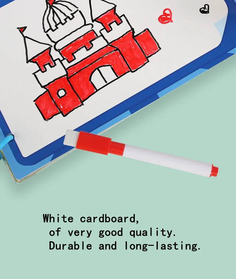 Children Drawing Toy Pen Control Training Color Shape Math Match Game Set Toddler Learning Montessori Educational Activity - ToylandEU