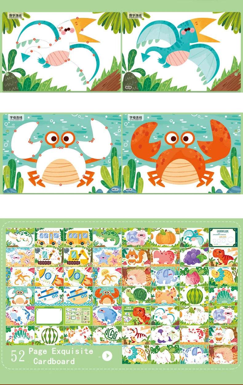 Children Drawing Toy Pen Control Training Color Shape Math Match Game Set Toddler Learning Montessori Educational Activity - ToylandEU