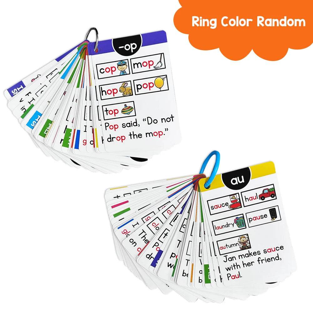 Montessori English Phonics Learning Cards Kindergarten Educational Toys for Children Teacher Teaching Aid Flashcards - ToylandEU