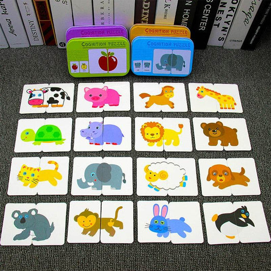 Montessori Pocket Puzzle Cards: Fun Educational Matching Game for Kids - ToylandEU