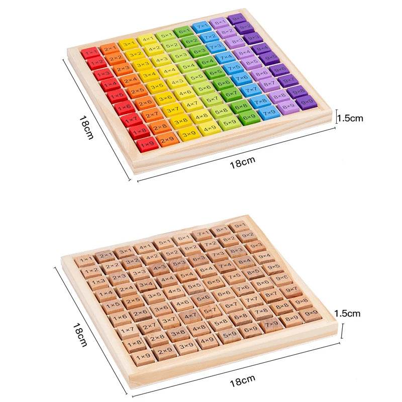 Premium Montessori Wooden Educational Toy Set with 99 Multiplication Table for Preschoolers and Early Learners - ToylandEU