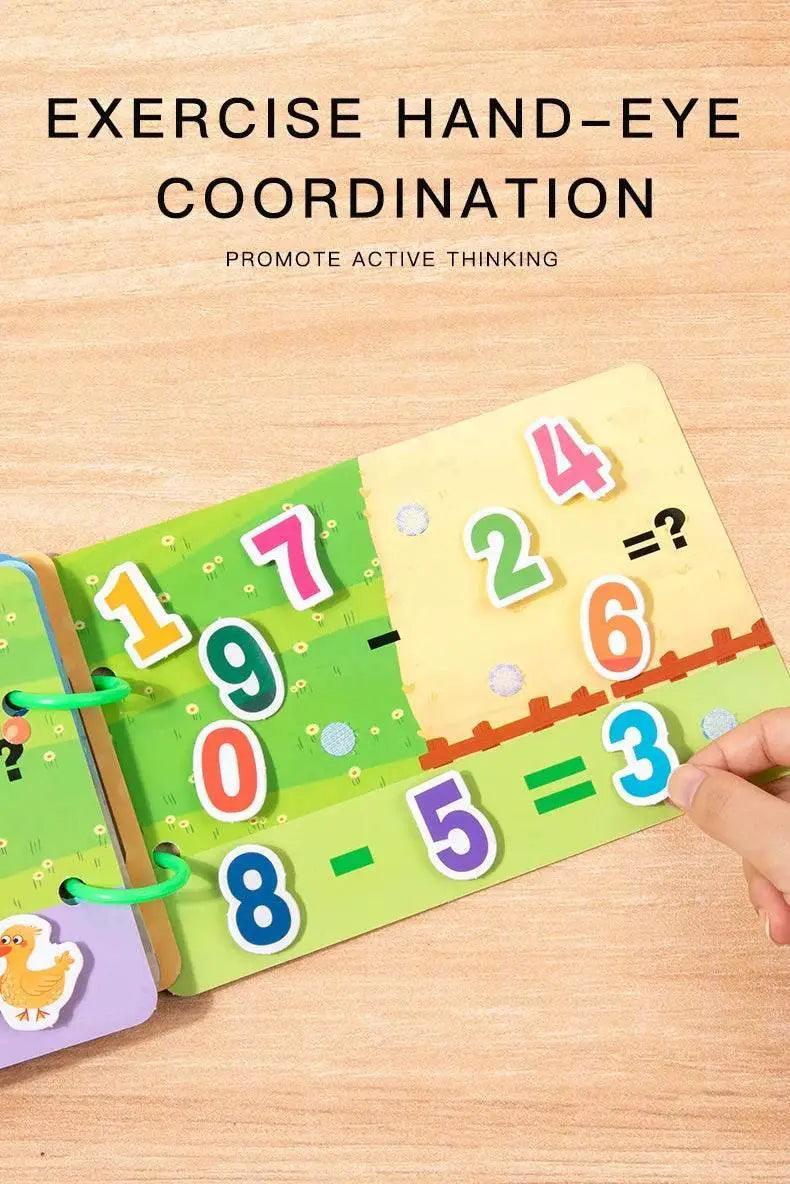  Montessori Repeatedly Sticker Busy Card Book For Kids Educational Toy With Numbers Matching Readings -  ToylandEU™