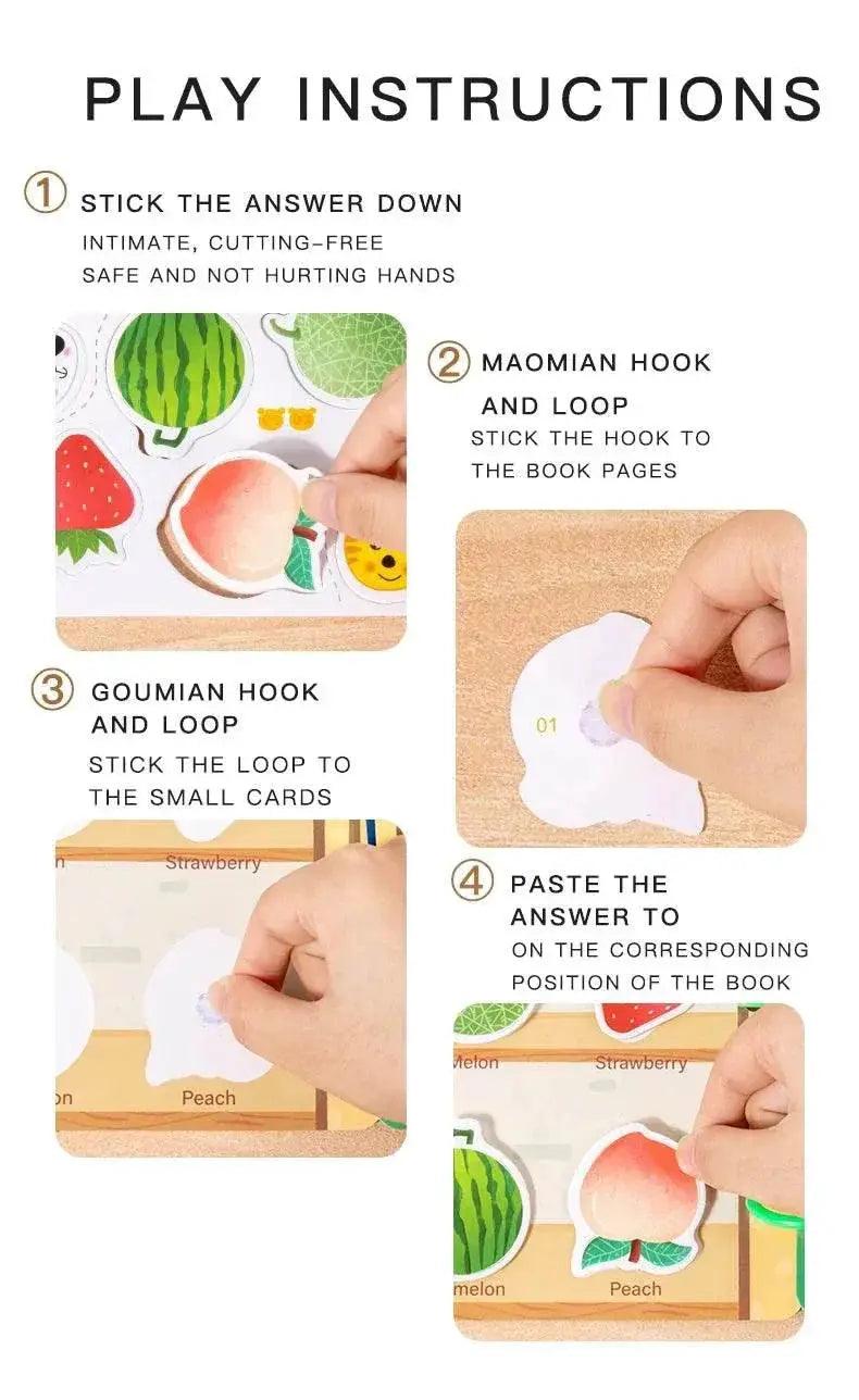  Montessori Repeatedly Sticker Busy Card Book For Kids Educational Toy With Numbers Matching Readings -  ToylandEU™
