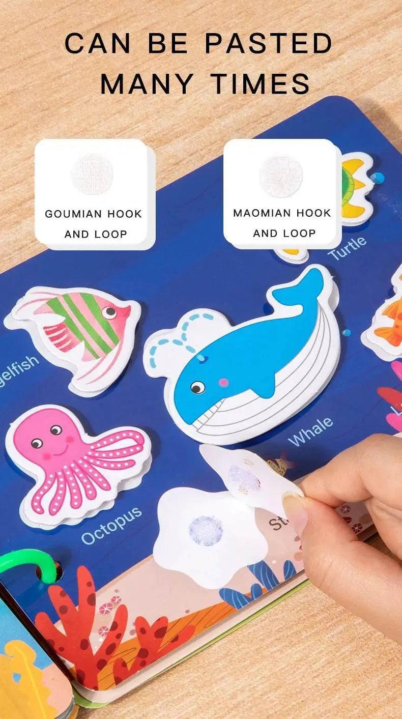  Montessori Repeatedly Sticker Busy Card Book For Kids Educational Toy With Numbers Matching Readings -  ToylandEU™
