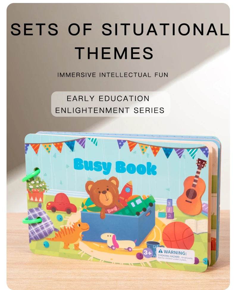 Montessori Repeatedly Sticker Busy Card Book Baby Paste Readings Numbers Matching Puzzle Game Educational Toys For Kids Gifts - ToylandEU