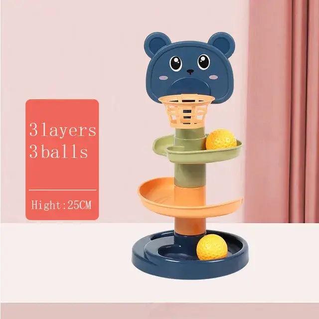  Montessori Rolling Ball Tower Toy Babies Toddlers Wood -  ToylandEU™
