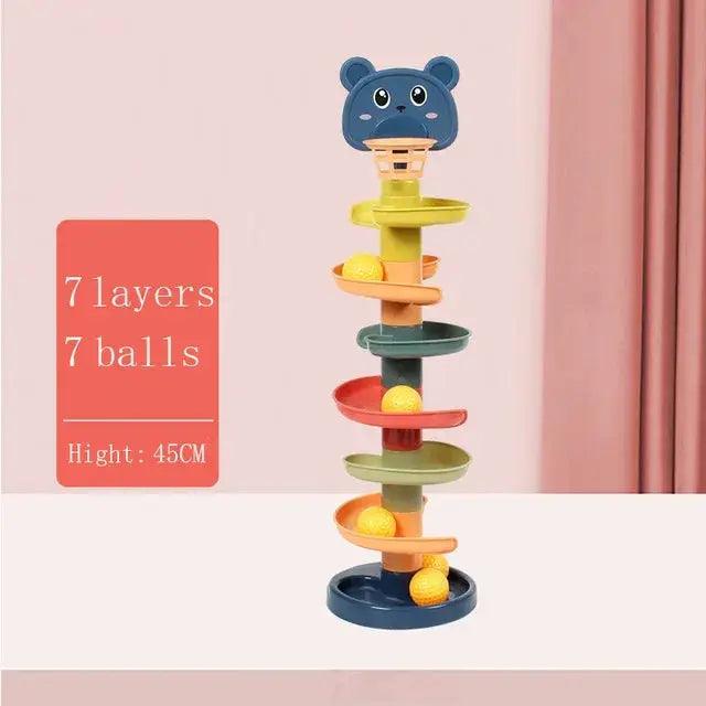  Montessori Rolling Ball Tower Toy Babies Toddlers Wood -  ToylandEU™