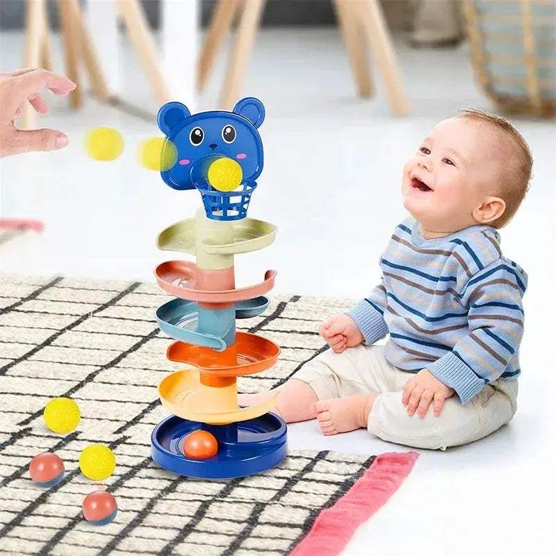 Montessori Rolling Ball Tower Toy For Babies And Toddlers - ToylandEU