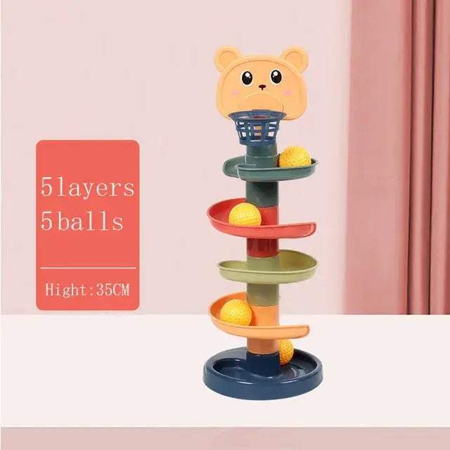 Montessori Rolling Ball Tower Toy For Babies And Toddlers - ToylandEU