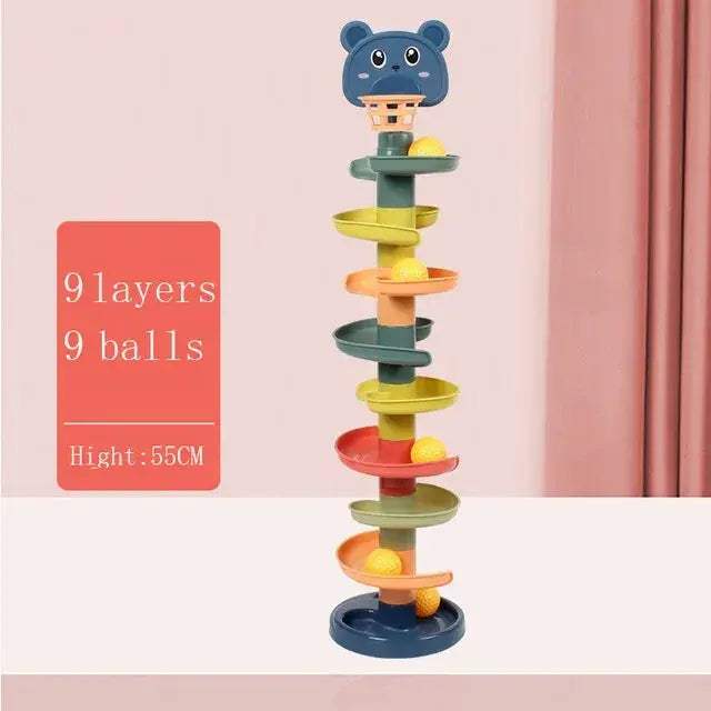 Montessori Rolling Ball Tower Toy For Babies And Toddlers - ToylandEU